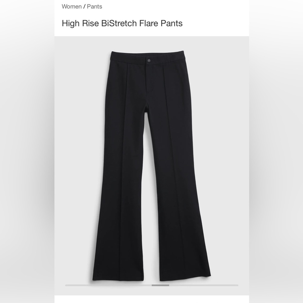 NWT high waisted flare pant black